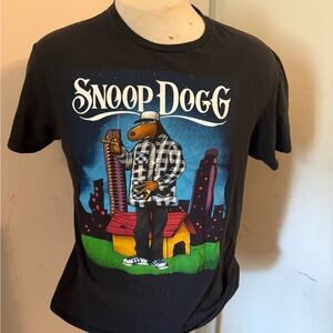 Snoop Dogg West Coast Rap T-Shirt Tha Dogg Collection JOE COOL Sz L Black